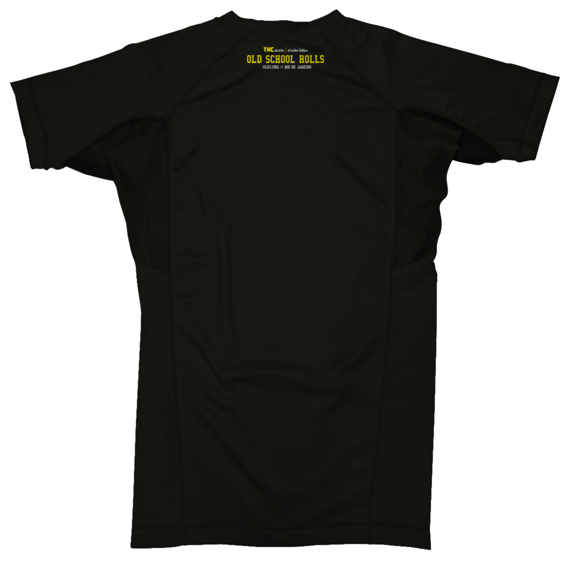 Old School Rolls (Black)- THC Jiu Jitsu Rash Guard