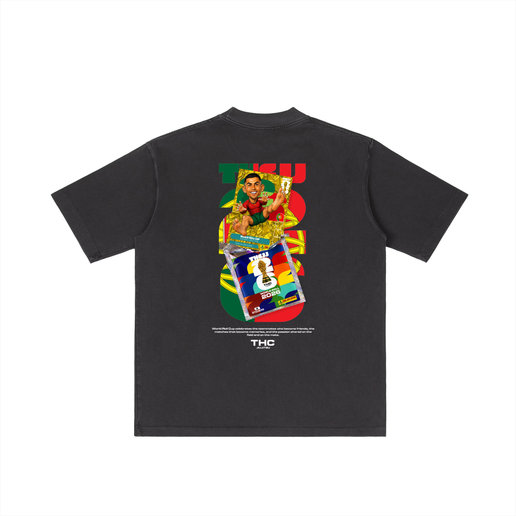 - Cristiano Ronaldo Crumple Gold card - Drop Shoulder T-shirt