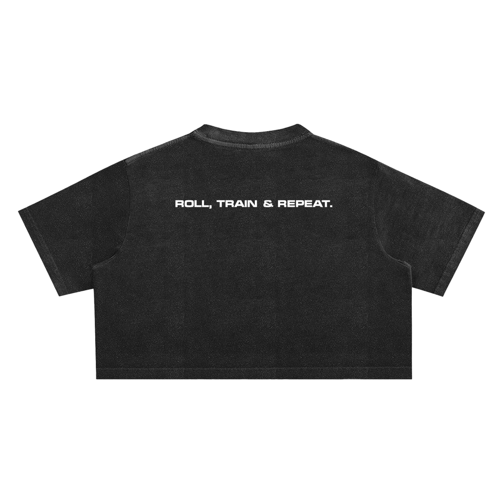 - THCJJ Logo - Snow Washed Crop Top