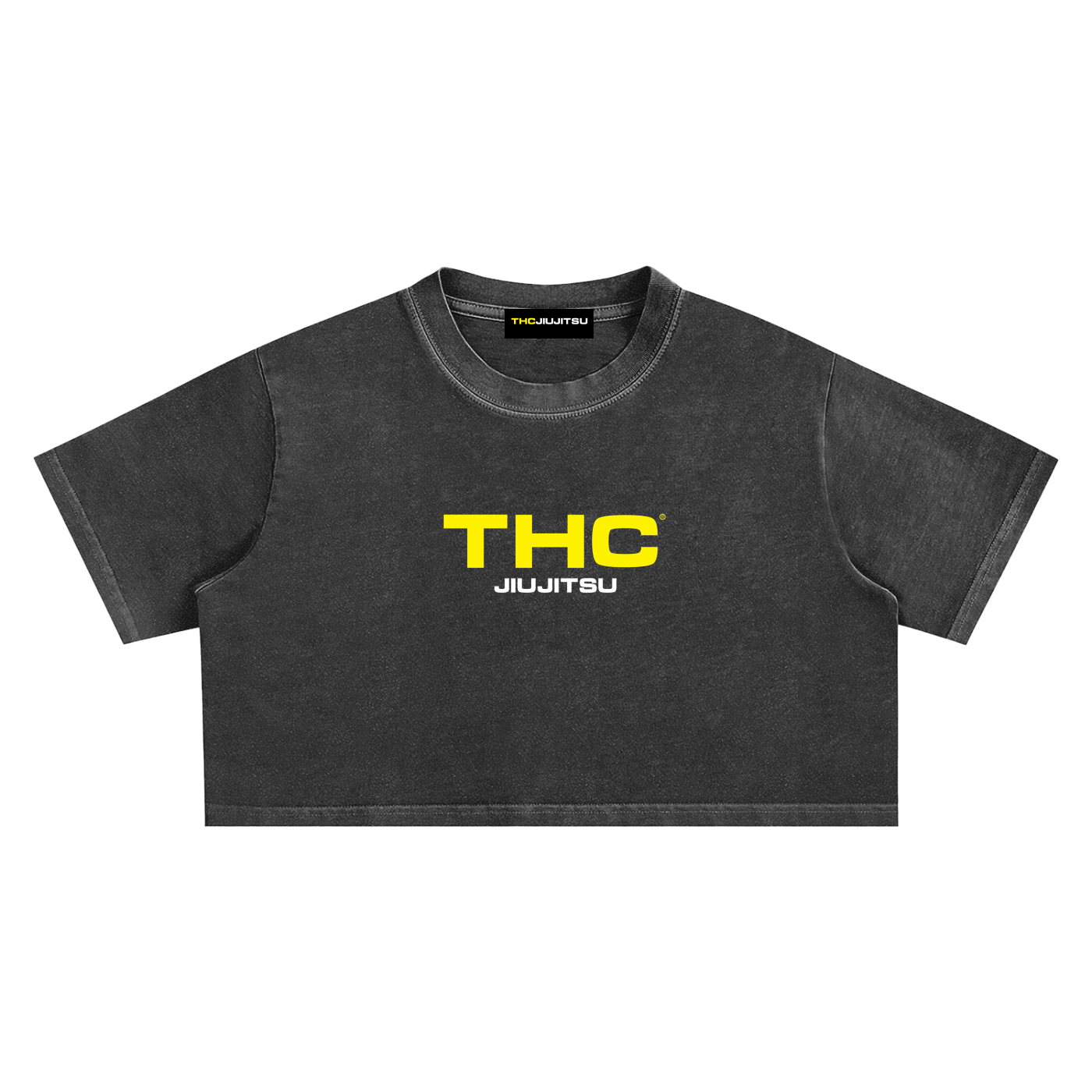 - THCJJ Logo - Snow Washed Crop Top