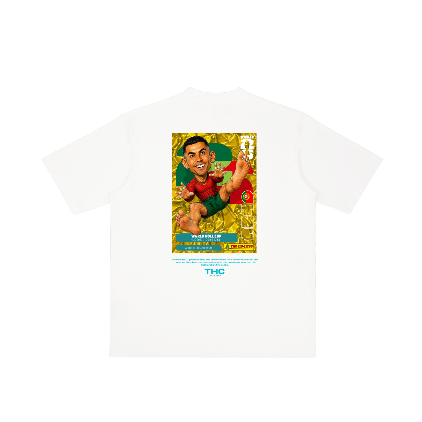 - CR7 Crumple Gold Card - Drop Shoulder T-shirt (White)