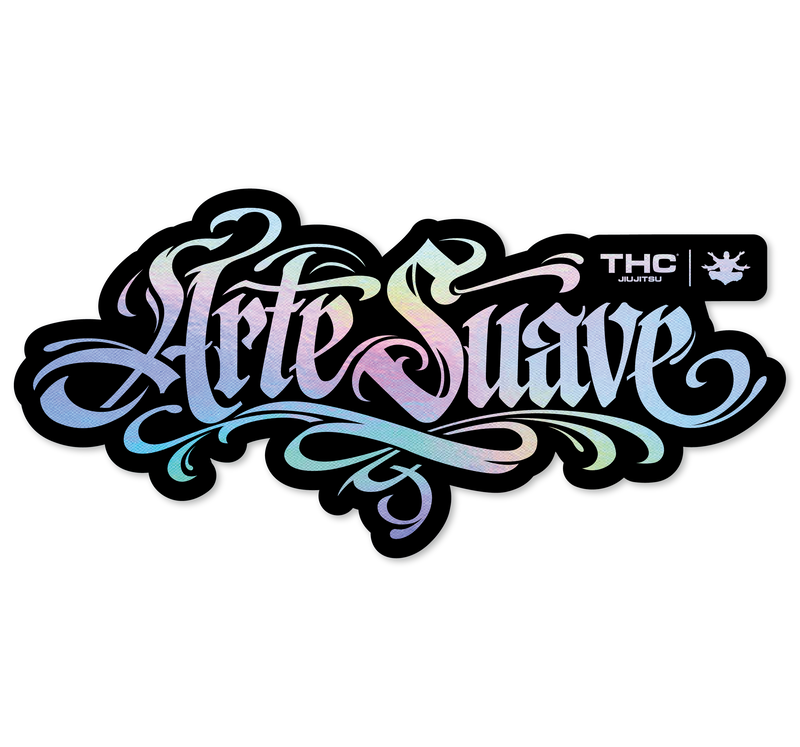 - ARTE SUAVE // GENTLEARTS X THC JIU-JITSU HOLOGRAPHIC STICKER 3 X 2.5 INCHES