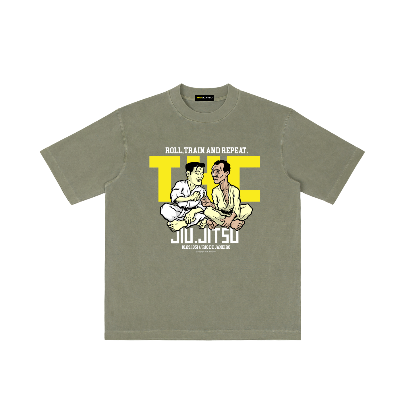 - Old School Rolls - Kimura vs Gracie T-Shirt Vintage Wash
