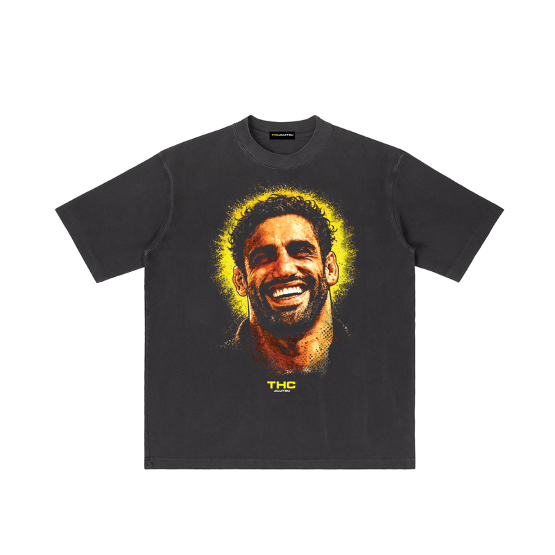 - Faces of jiu Jitsu (LO) - Vintage Wash Drop Shoulder T-shirt