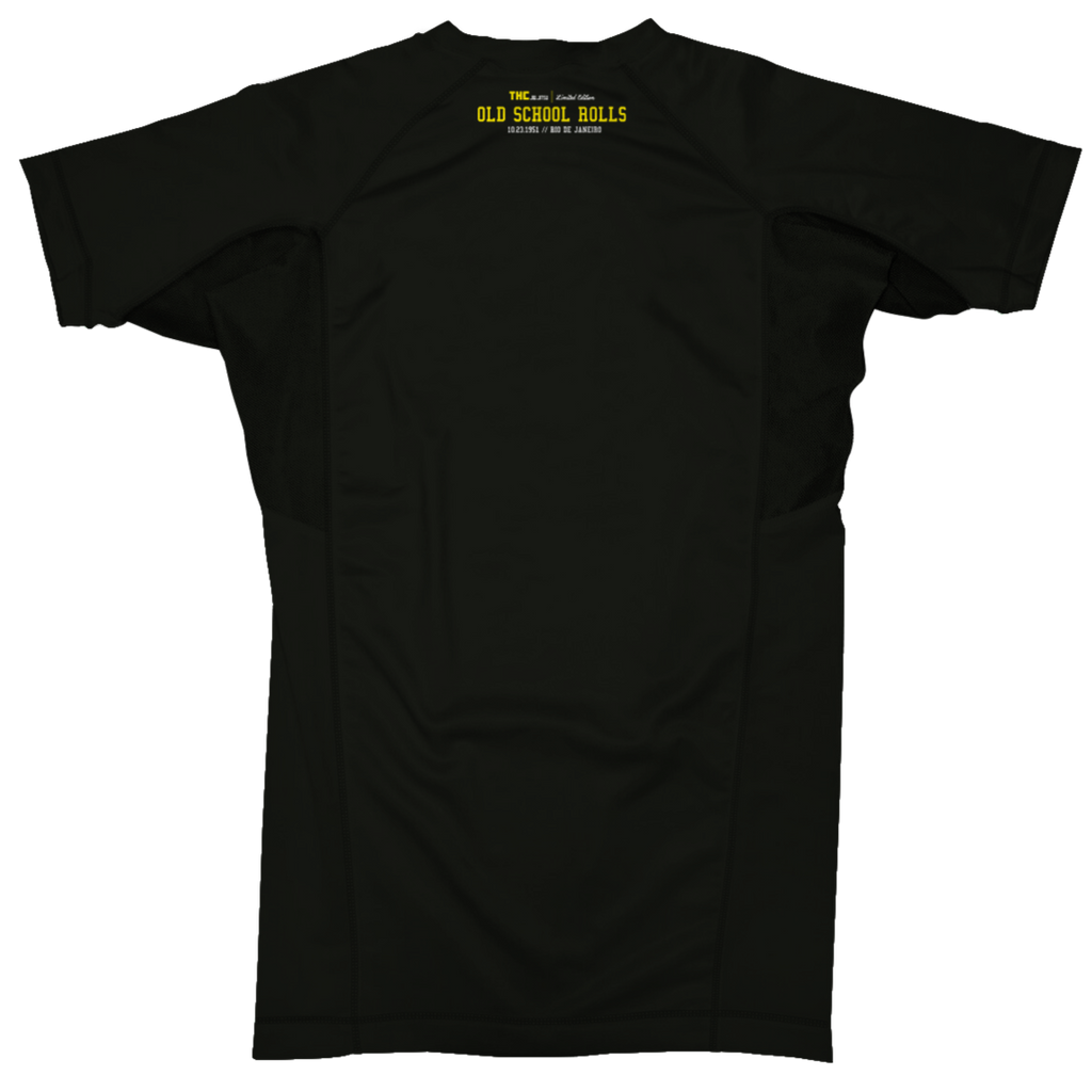 Old School Rolls (Black)- THC Jiu Jitsu Rash Guard