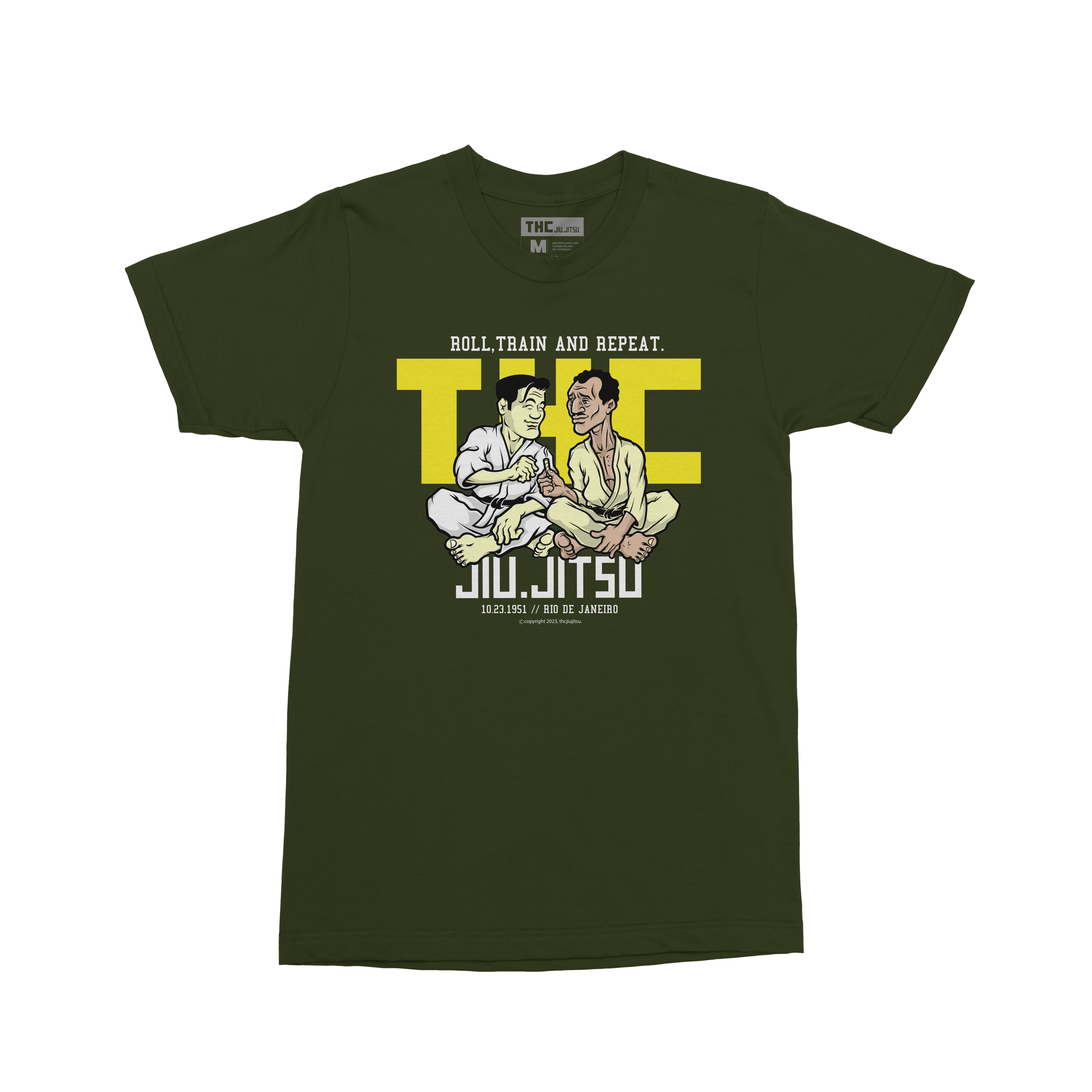 Old School Rolls - Kimura vs Gracie T-Shirt (Olive) [PRE-ORDER]